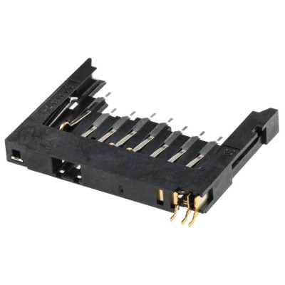 Yamaichi 9 Way Right Angle SD Memory Card Connector Solder Surface Mount FPS009-3202-BL