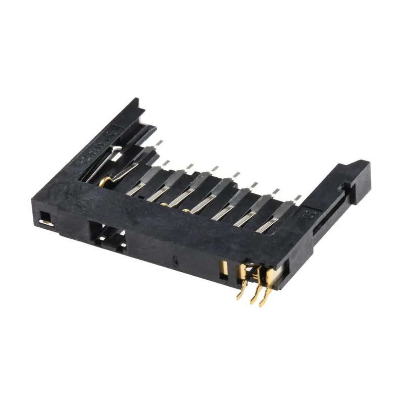 Yamaichi 9 Way Right Angle SD Memory Card Connector Solder Surface Mount FPS009-3202-BL