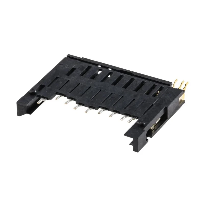 Yamaichi 9 Way Right Angle SD Memory Card Connector Solder Surface Mount FPS009-3202-BL