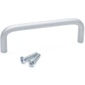 RS PRO Anodised Silver Aluminium Arch Shape Handle 34 mm Height, 8 mm Width, 88 mm Length 237-873