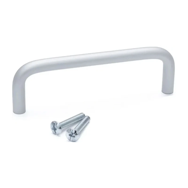 RS PRO Anodised Silver Aluminium Arch Shape Handle 34 mm Height, 8 mm Width, 88 mm Length 237-873