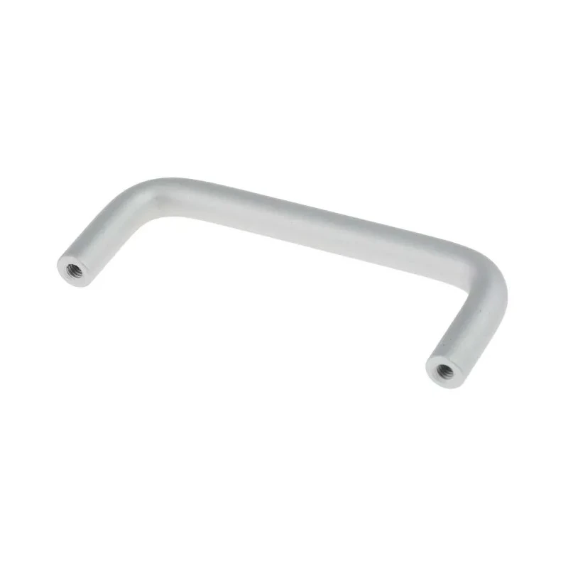 RS PRO Anodised Silver Aluminium Arch Shape Handle 34 mm Height, 8 mm Width, 88 mm Length 237-873