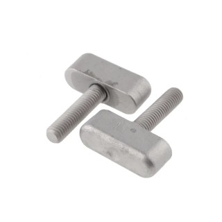 NEUTRAL Silver Stainless Steel Wing Clamping Knob M8 Threaded Stud 36 mm Diameter 32 mm Thread Length 237-344