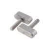 NEUTRAL Silver Stainless Steel Wing Clamping Knob M8 Threaded Stud 36 mm Diameter 32 mm Thread Length 237-344