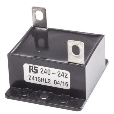 RS PRO Metal Oxide Varistor with Insulated Plastic Case, High Power, 460V AC, 605V DC, Energy Rating 500J, Model 240-242