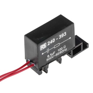 RS PRO RC Network Capacitor Mains Protector DIN Rail Mount 500V Maximum Voltage 240-393