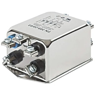 Schaffner Chassis Mount EMI Filter 3 Phase 3A 440V ac 400Hz Fast-On Terminals FN355