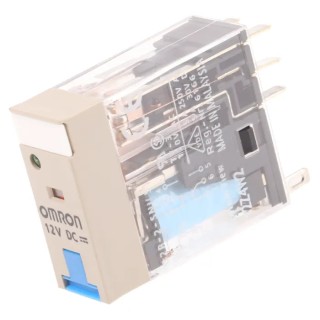Omron Power Relay, 12V DC Coil Voltage, 5A Switching Current, DPDT Contact Configuration, Plug-In G2R-2-SNI 12VDC (S)
