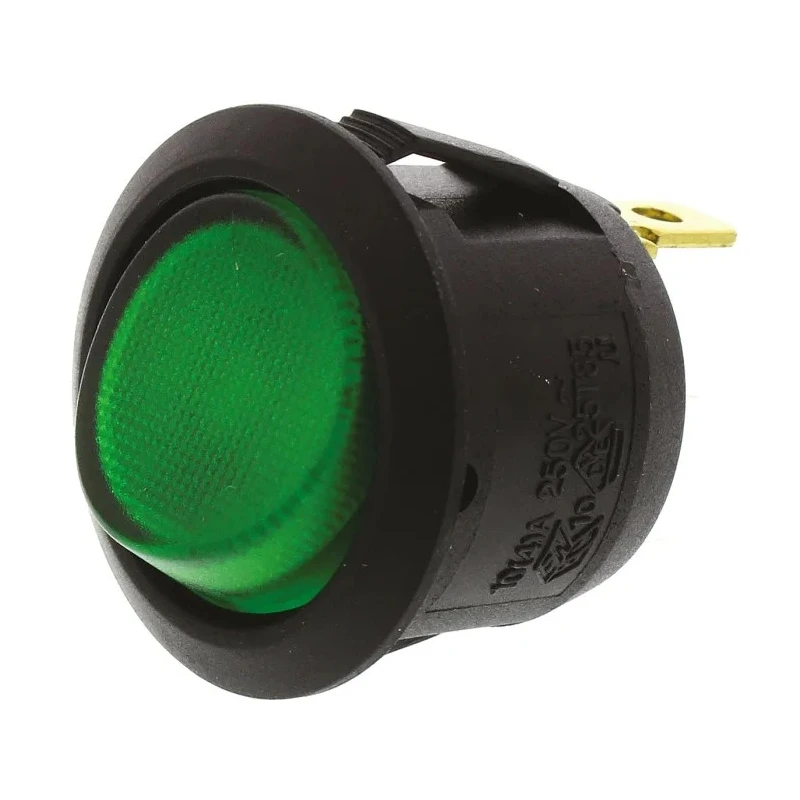 Arcolectric (Bulgin) Ltd Illuminated SPST On-Off Rocker Switch Panel 20.2mm Cutout 10A IP66 R13112BNAB