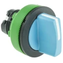 Schneider Electric Harmony XB5 Series 2 Position Selector Switch Head, 30 mm Cutout, Blue Handle, IP69K IP67 IP66 ZB5FD406