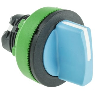 Schneider Electric Harmony XB5 Series 2 Position Selector Switch Head, 30 mm Cutout, Blue Handle, IP69K IP67 IP66 ZB5FD406