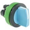 Schneider Electric Harmony XB5 Series 2 Position Selector Switch Head, 30 mm Cutout, Blue Handle, IP69K IP67 IP66 ZB5FD406