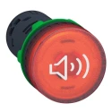 Schneider Electric Harmony XB5 Series Red Beacon-Buzzer Combination 24V AC/DC 90dB IP69 Base XB5KS2B4