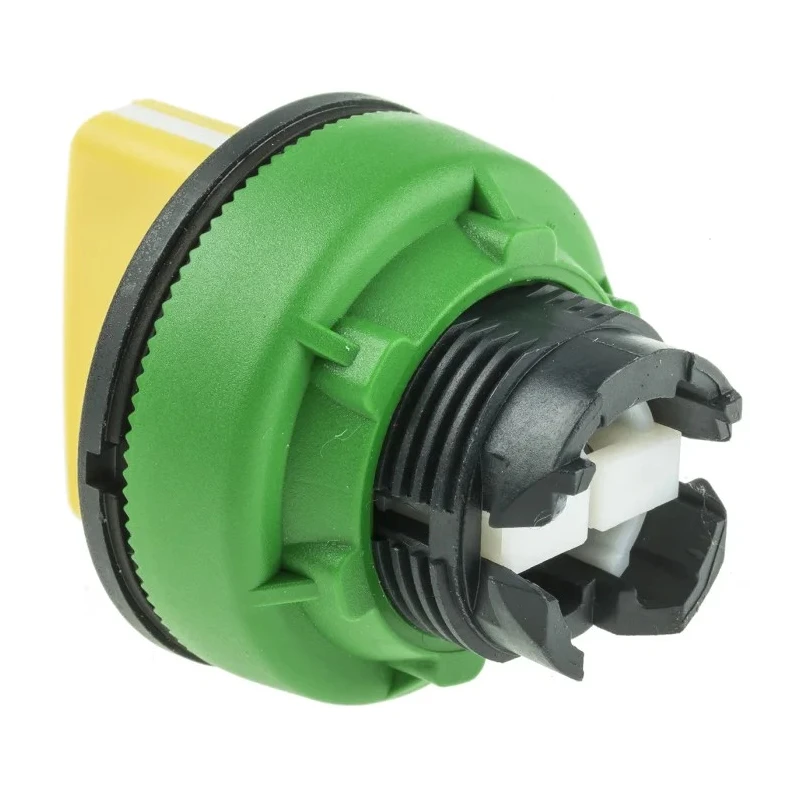 Schneider Electric Harmony XB5 Series 3 Position Selector Switch Head, 30 mm Cutout Diameter, Yellow Handle, IP66 ZB5FD505