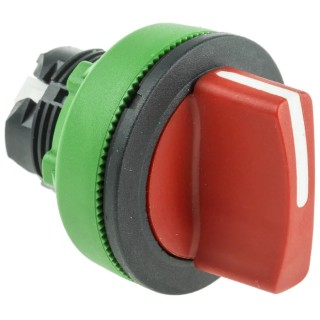 Schneider Electric Harmony XB5 Series 3 Position Selector Switch Head, 30 mm Cutout, Red Handle, IP66 IP69K IP67 ZB5FD804