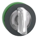 Schneider Electric Harmony XB5 Series 3 Position Illuminated Selector Switch Head, 30 mm Cutout, White Handle ZB5FK1313