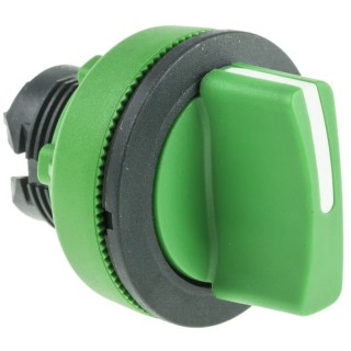 Schneider Electric Harmony XB5 Series 3 Position Selector Switch Head, 30 mm Cutout, Green Handle, IP67, IP69K, IP66 ZB5FD803