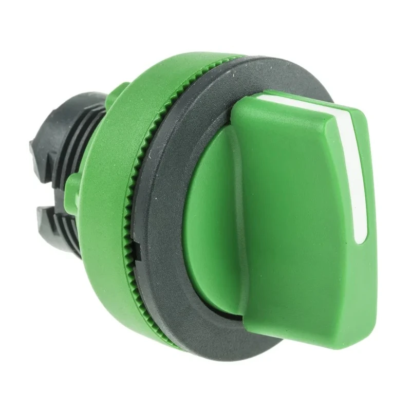 Schneider Electric Harmony XB5 Series 3 Position Selector Switch Head, 30 mm Cutout, Green Handle, IP67, IP69K, IP66 ZB5FD803