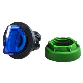 Schneider Electric Harmony XB5 Series 2 Position Illuminated Selector Switch Head 30 mm Cutout Blue Handle IP66 ZB5FK1463