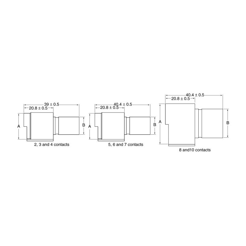 ITT Cannon Industrial Circular Connector 3 Contacts Cable Socket Male IP67 Sure Seal 120-8551-001