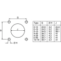 ITT Cannon Circular Connector 31 Contacts Panel Mount Socket Female IP67 Trident Neptune TN0S24-1219S1L / 192900-0036