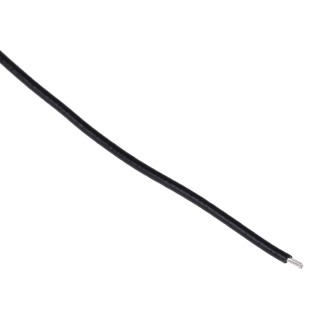 Alpha Wire Hook Up Wire PVC Series Black 22 AWG, 7/0.25 mm Core Strands, 30 m Length, 300V, Polyvinyl Chloride 3251 BK005