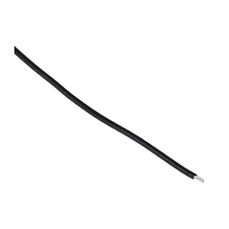 Alpha Wire Hook Up Wire PVC Series Black 22 AWG, 7/0.25 mm Core Strands, 30 m Length, 300V, Polyvinyl Chloride 3251 BK005