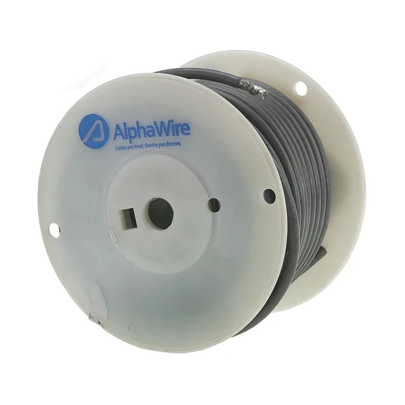 Alpha Wire Alpha Essentials Coaxial Cable Cat5 Ethernet Cable 8 Core, Shielded Screened, Grey, 30 m, PVC Jacket, 300V Cat5