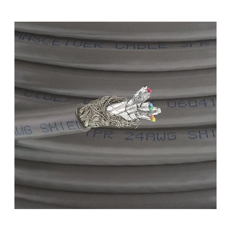 Alpha Wire Alpha Essentials Coaxial Cable Cat5 Ethernet Cable 8 Core, Shielded Screened, Grey, 30 m, PVC Jacket, 300V Cat5