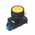 Idec Illuminated Push Button Complete Unit Panel Mount 22mm Cutout Yellow SPST IP65 YW1B-A1E10Y