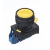 Idec Illuminated Push Button Complete Unit Panel Mount 22mm Cutout Yellow SPST IP65 YW1B-A1E10Y