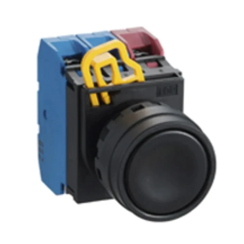 Idec Illuminated Push Button Complete Unit Panel Mount 22mm Cutout Yellow SPST IP65 YW1B-A1E10Y