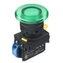 Idec Illuminated Push Button Complete Unit Panel Mount 22mm Cutout Green SPST IP65 YW1L-A4E10QM3G