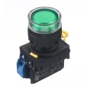 Idec YW Series Illuminated Push Button Complete Unit Panel Mount 22mm Cutout Green SPST IP65 YW1L-AF2E10Q4G