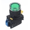 Idec YW Series Illuminated Push Button Complete Unit Panel Mount 22mm Cutout Green SPST IP65 YW1L-AF2E10Q4G