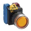 Idec YW Series Illuminated Push Button Complete Unit Panel Mount 22mm Cutout Green SPST IP65 YW1L-AF2E10Q4G