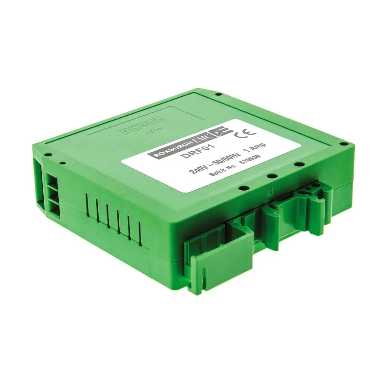 Roxburgh EMC DIN Rail RFI Filter, 1 Phase, Screw Termination, 250V AC 440Hz, 1A Current, 1μF Capacitance, Model DRF01