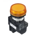 Idec Panel Mount Orange LED Pilot Light 22 mm Cutout 24 V ac/dc IP65 Round YW1P-1BEQ4A