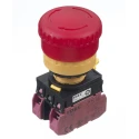 Idec Twist Release Illuminated Emergency Stop Push Button Panel Mount 22mm Cutout 2 NC IP65 YW1L-V4E02Q4R