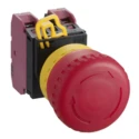 Idec Twist Release Illuminated Emergency Stop Push Button Panel Mount 22mm Cutout 2 NC IP65 YW1L-V4E02Q4R