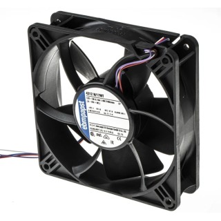 ebm-papst 4300 N - S-Panther Series Square Axial Fan 12V DC 1.9W 0.12A 148m³/h IP20 IP20 119mm x 32mm x 32mm 