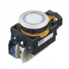 Idec Illuminated Momentary Push Button Switch Panel Mount 22 mm Cutout SPST White LED IP65 24 V CW4L-M1E10Q4PW