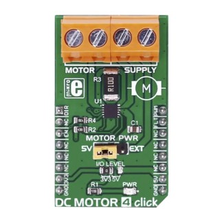 MikroElektronika DC Motor 4 Click Development Kit with MAX14870 Drive Support for EMC2301 MIKROE-2221