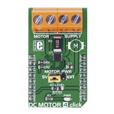 MikroElektronika DC Motor 4 Click Development Kit with MAX14870 Drive Support for EMC2301 MIKROE-2221