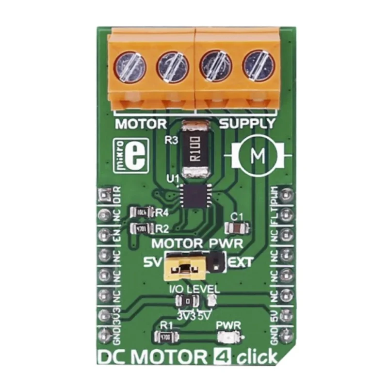 MikroElektronika DC Motor 4 Click Development Kit with MAX14870 Drive Support for EMC2301 MIKROE-2221