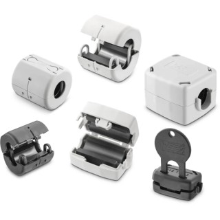 Wurth Elektronik Openable Snap Ferrite Sleeve, Diameter 15 mm, Nickel Zinc Core, Aperture 1, for EMI Suppression 74271151