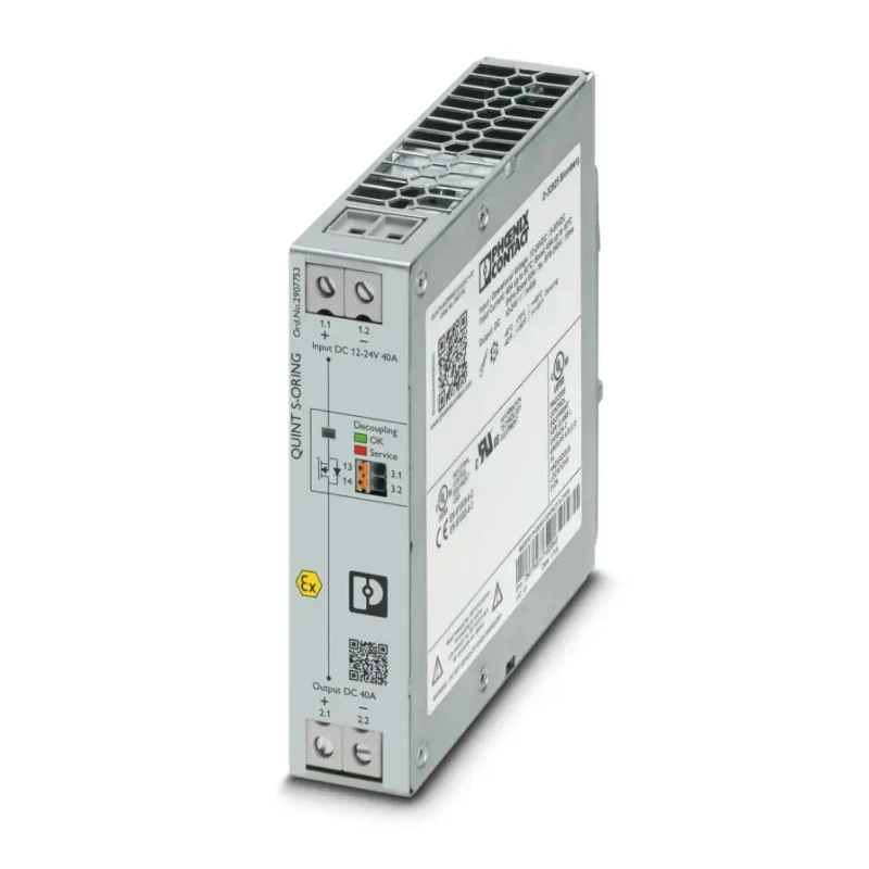 Phoenix Contact Redundancy Module for use with Quint POWER Power Supply, QUINT4-S-ORING/12-24DC/1X40 Series 2907753