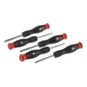 RS PRO Precision Nut Spinner Screwdriver Set, 5-Piece, 2.5 to 4 mm, Chrome Vanadium Steel, Ergonomic Handles 243-664