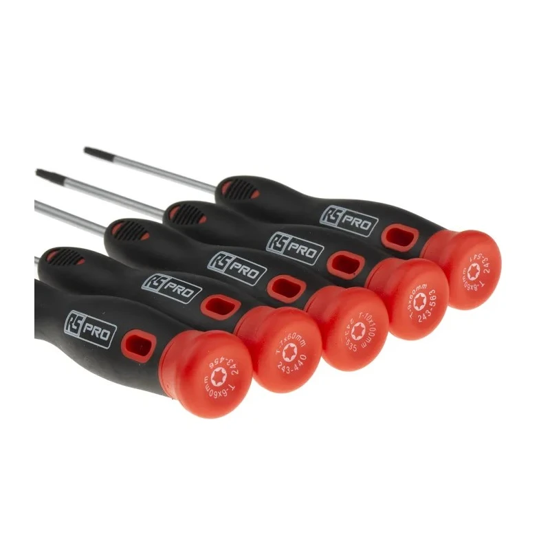 RS PRO 5-Piece Precision Torx Screwdriver Set T6 to T10 243-692