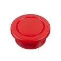 Idec Red Round Push Button Head 22 mm Cutout Diameter Polyacetal Material IP20 HW1A-B3R